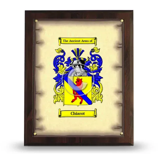 Chiarot Coat of Arms Plaque