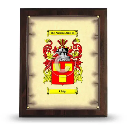 Chip Coat of Arms Plaque