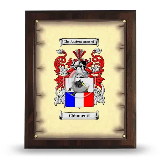 Chiumenti Coat of Arms Plaque