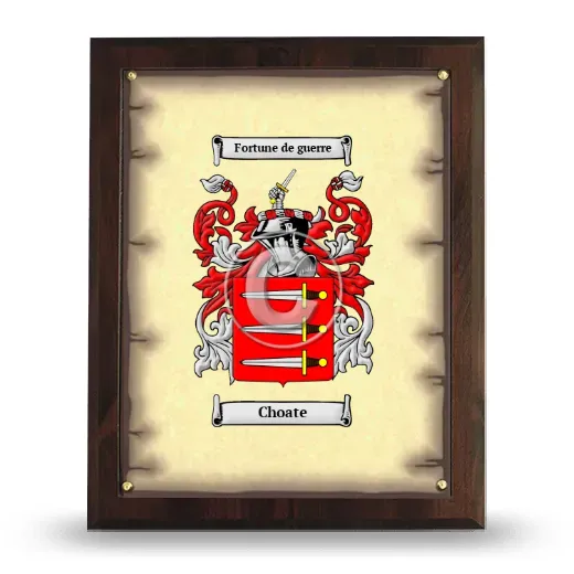 Choate Coat of Arms Plaque