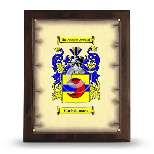 Christianson Coat of Arms Plaque