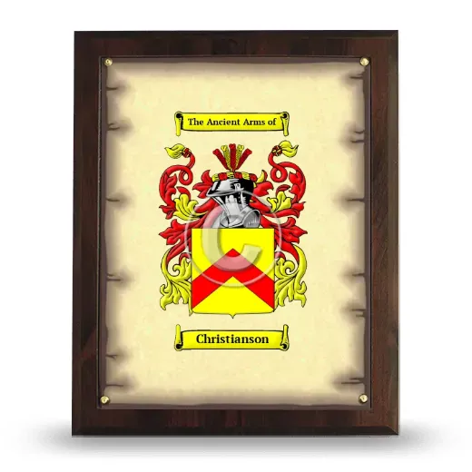 Christianson Coat of Arms Plaque