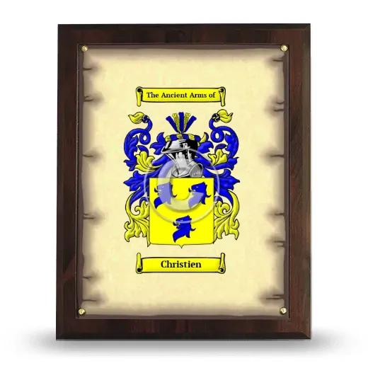 Christien Coat of Arms Plaque