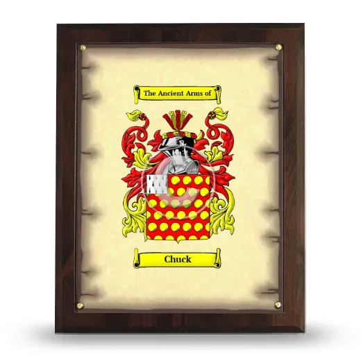 Chuck Coat of Arms Plaque