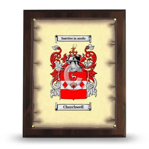 Churchwell Coat of Arms Plaque