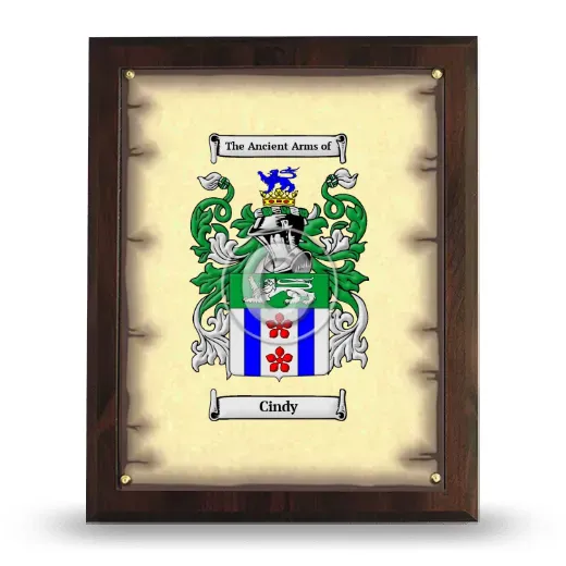 Cindy Coat of Arms Plaque