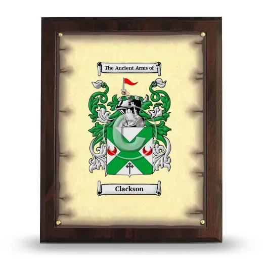 Clackson Coat of Arms Plaque