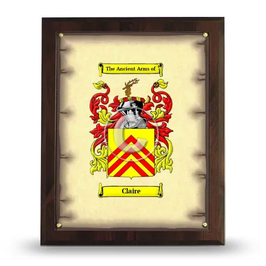 Claire Coat of Arms Plaque