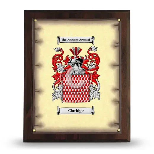 Claridge Coat of Arms Plaque