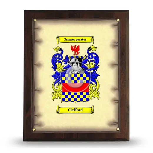 Clefford Coat of Arms Plaque