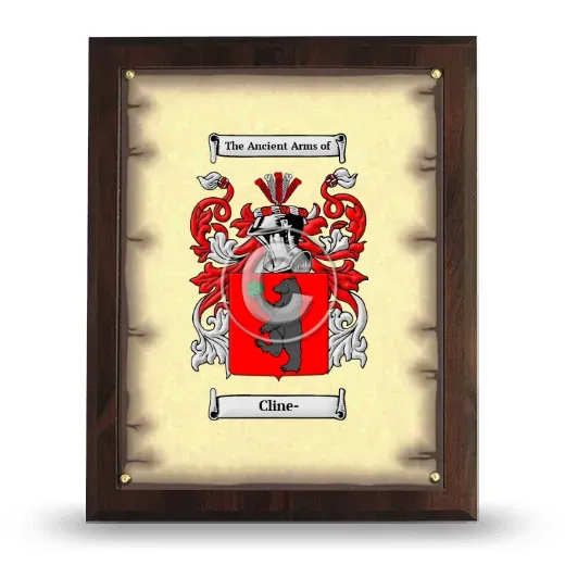 Cline- Coat of Arms Plaque
