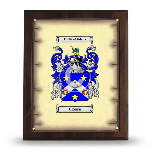 Cloose Coat of Arms Plaque