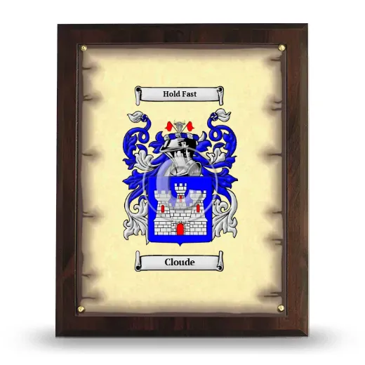 Cloude Coat of Arms Plaque