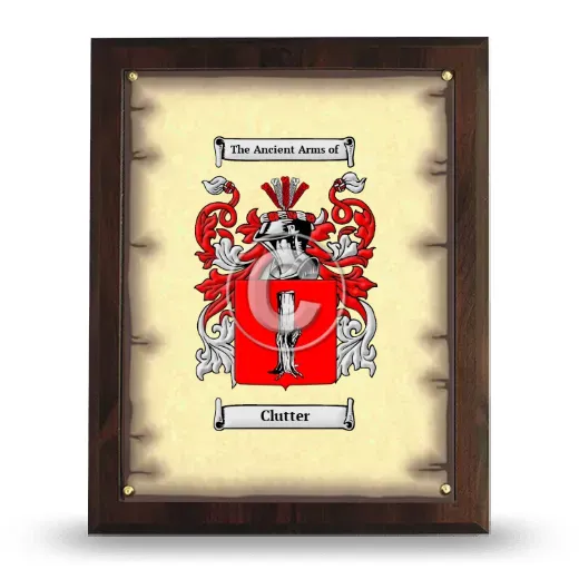 Clutter Coat of Arms Plaque