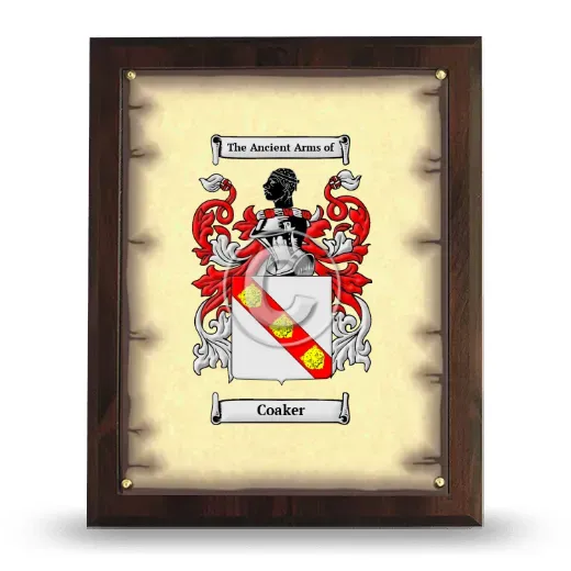 Coaker Coat of Arms Plaque