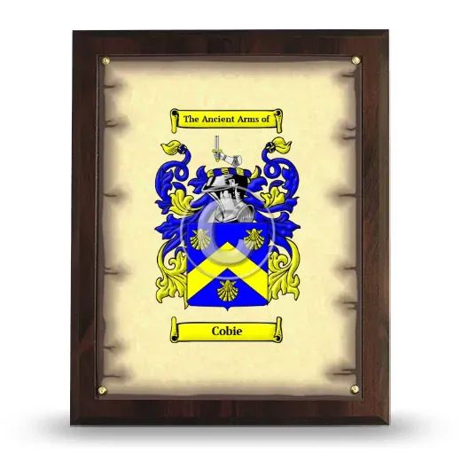 Cobie Coat of Arms Plaque