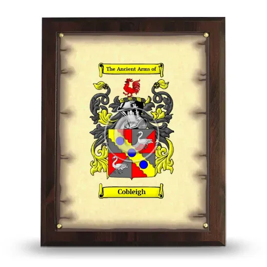 Cobleigh Coat of Arms Plaque