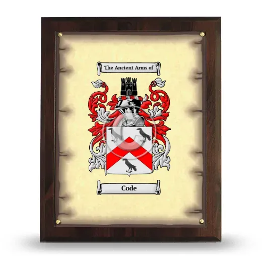 Code Coat of Arms Plaque