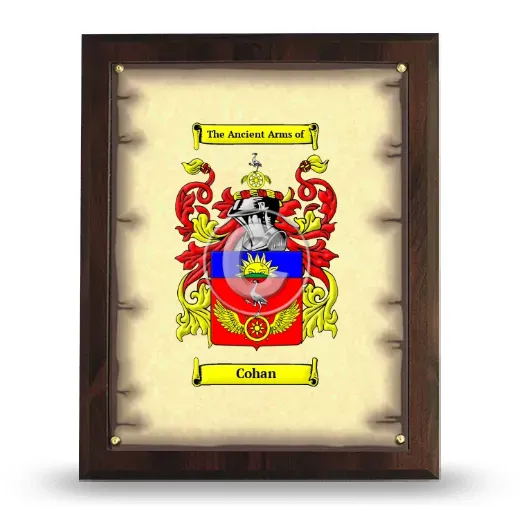 Cohan Coat of Arms Plaque