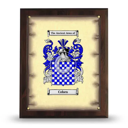 Cohen Coat of Arms Plaque