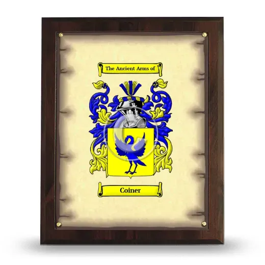 Coiner Coat of Arms Plaque