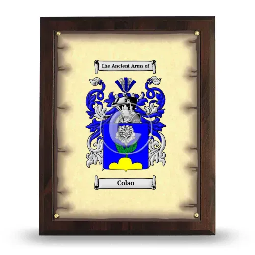 Colao Coat of Arms Plaque