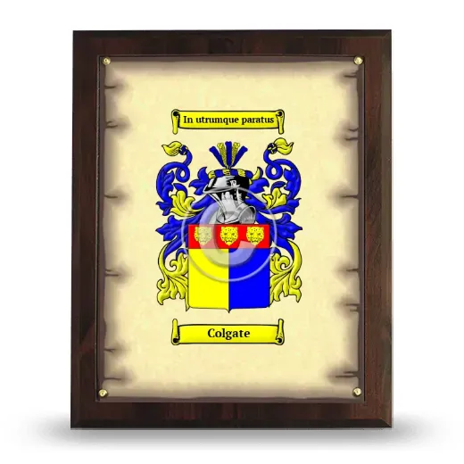 Colgate Coat of Arms Plaque