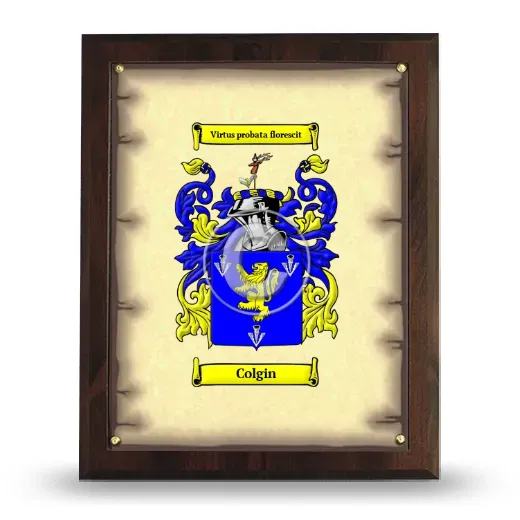 Colgin Coat of Arms Plaque