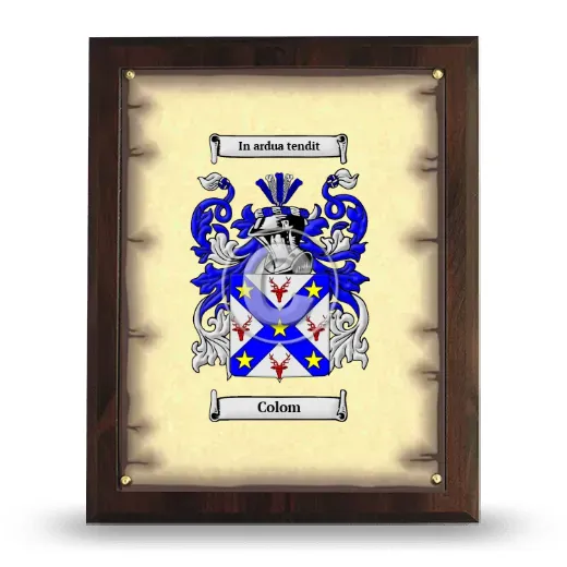 Colom Coat of Arms Plaque