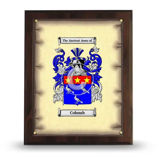 Columb Coat of Arms Plaque