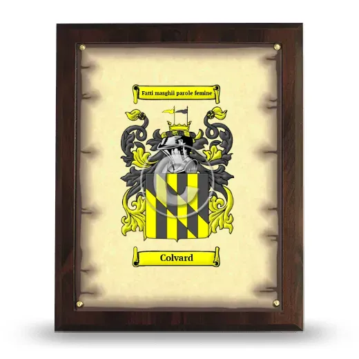 Colvard Coat of Arms Plaque