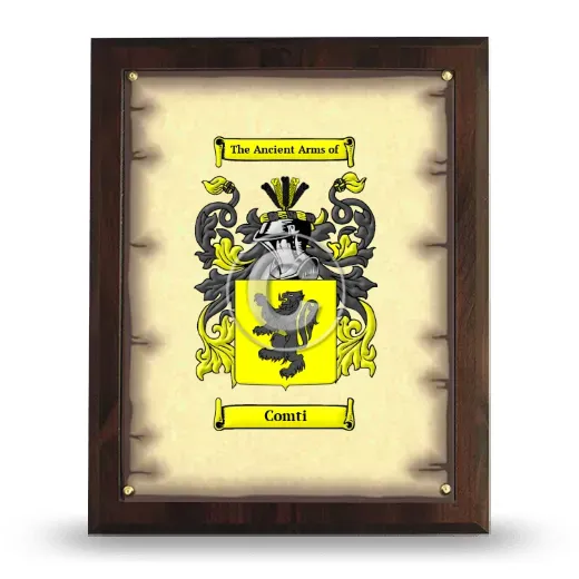 Comti Coat of Arms Plaque