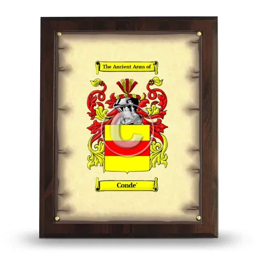 Conde' Coat of Arms Plaque