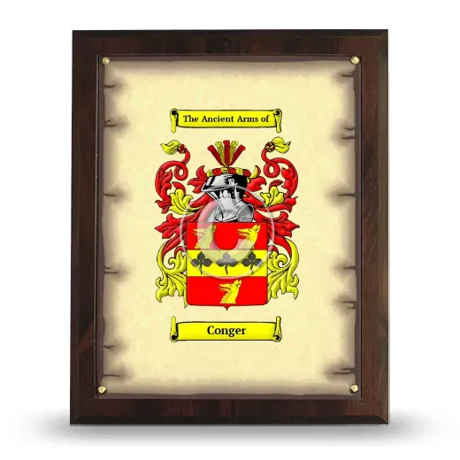 Conger Coat of Arms Plaque