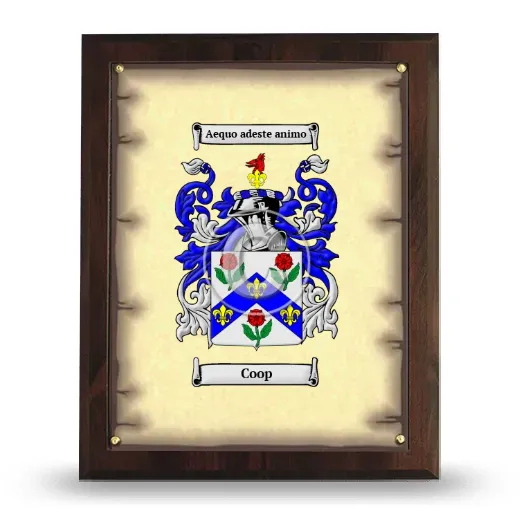 Coop Coat of Arms Plaque
