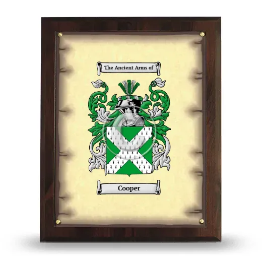 Cooper Coat of Arms Plaque