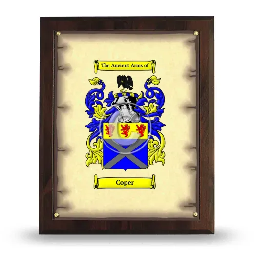 Coper Coat of Arms Plaque