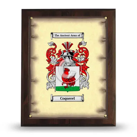 Coquerel Coat of Arms Plaque