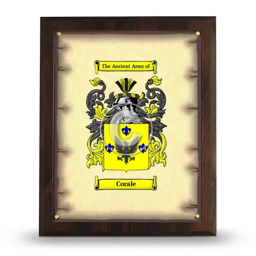 Corale Coat of Arms Plaque