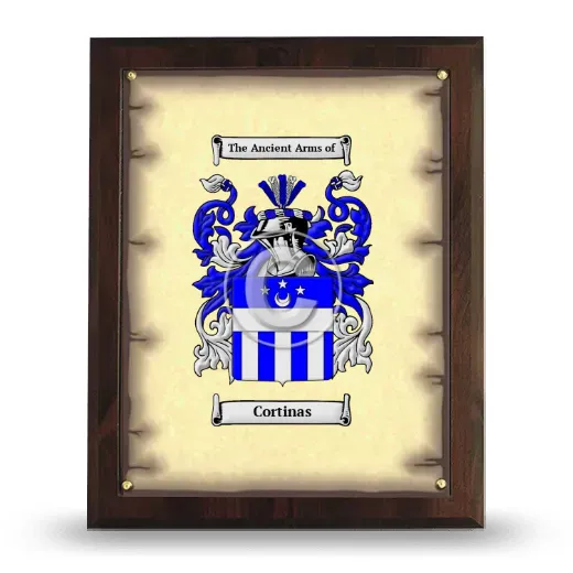 Cortinas Coat of Arms Plaque