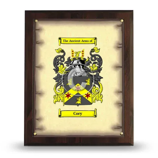 Cory Coat of Arms Plaque