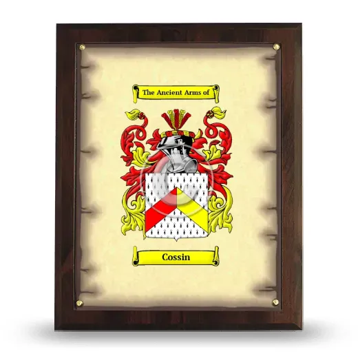Cossin Coat of Arms Plaque