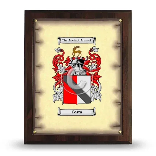 Costa Coat of Arms Plaque