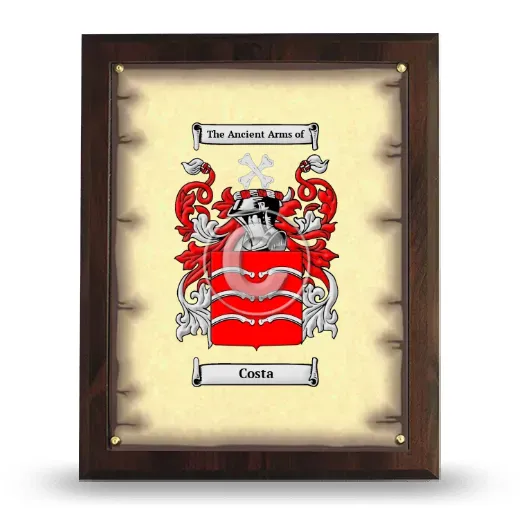 Costa Coat of Arms Plaque