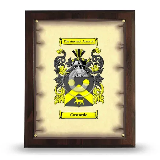 Costarde Coat of Arms Plaque