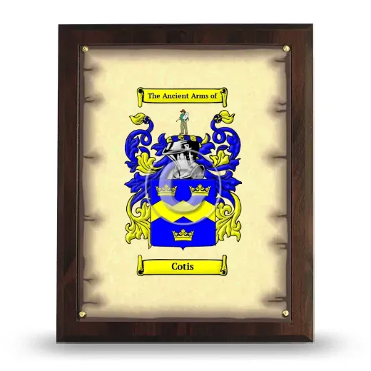 Cotis Coat of Arms Plaque