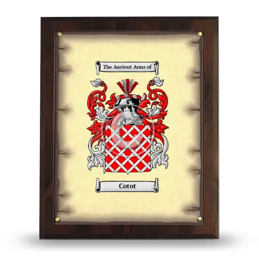 Cotot Coat of Arms Plaque