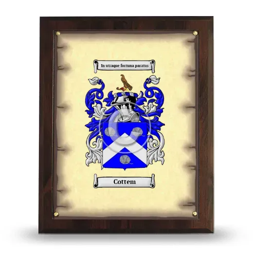Cottem Coat of Arms Plaque
