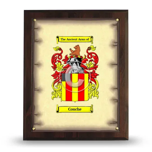 Couche Coat of Arms Plaque