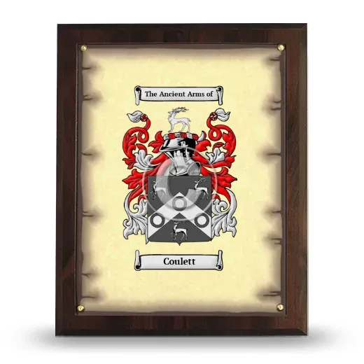Coulett Coat of Arms Plaque